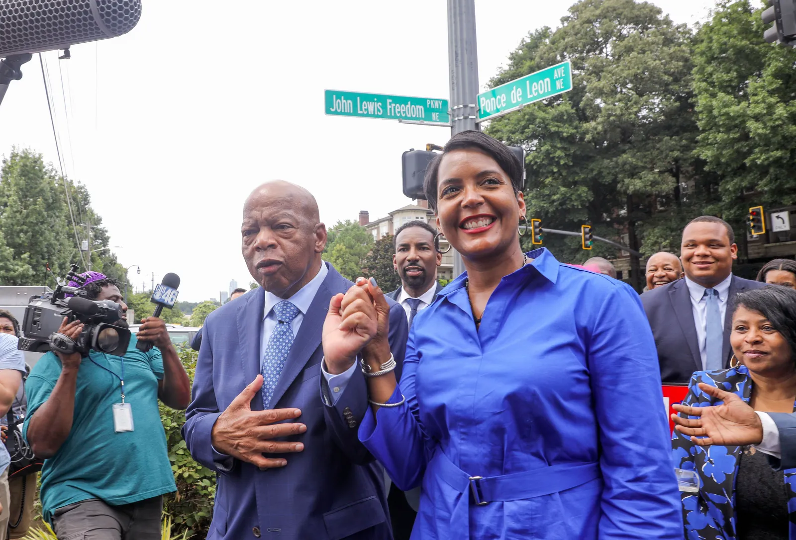 Keisha Bottoms with the late Congressman John Lewis