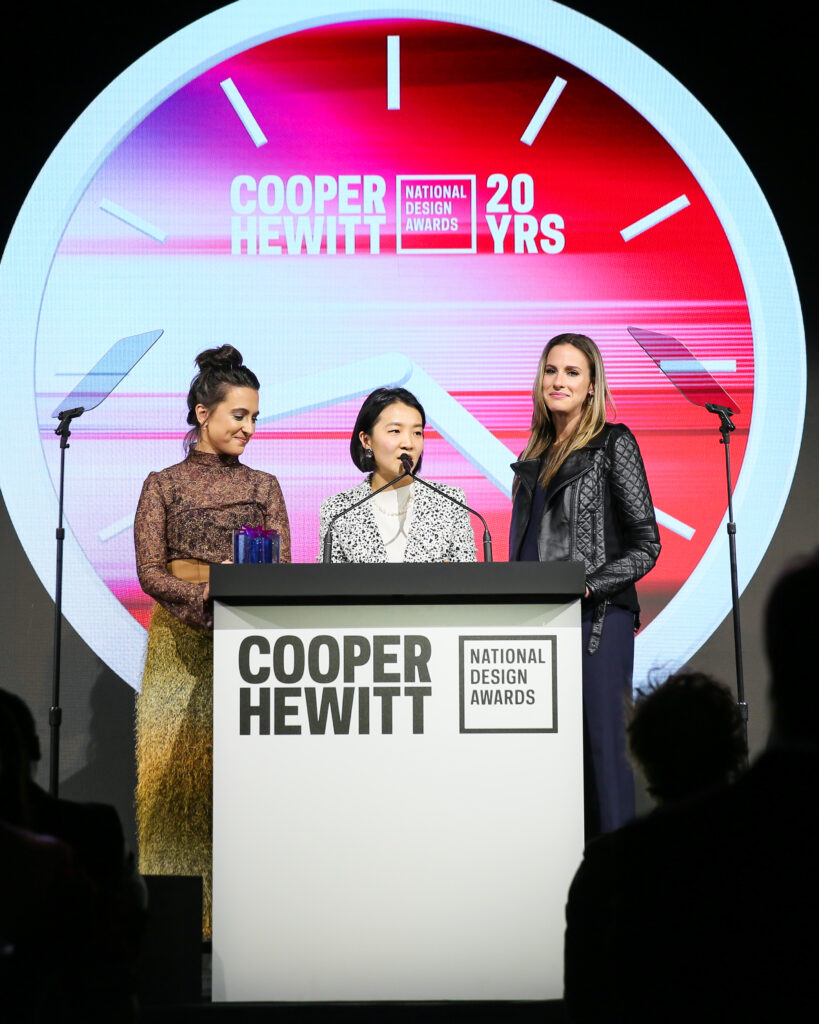 Christina with open style lab partners Grace Jun & Pinar Guvenc when they were named Smithsonian emerging designers of the year.