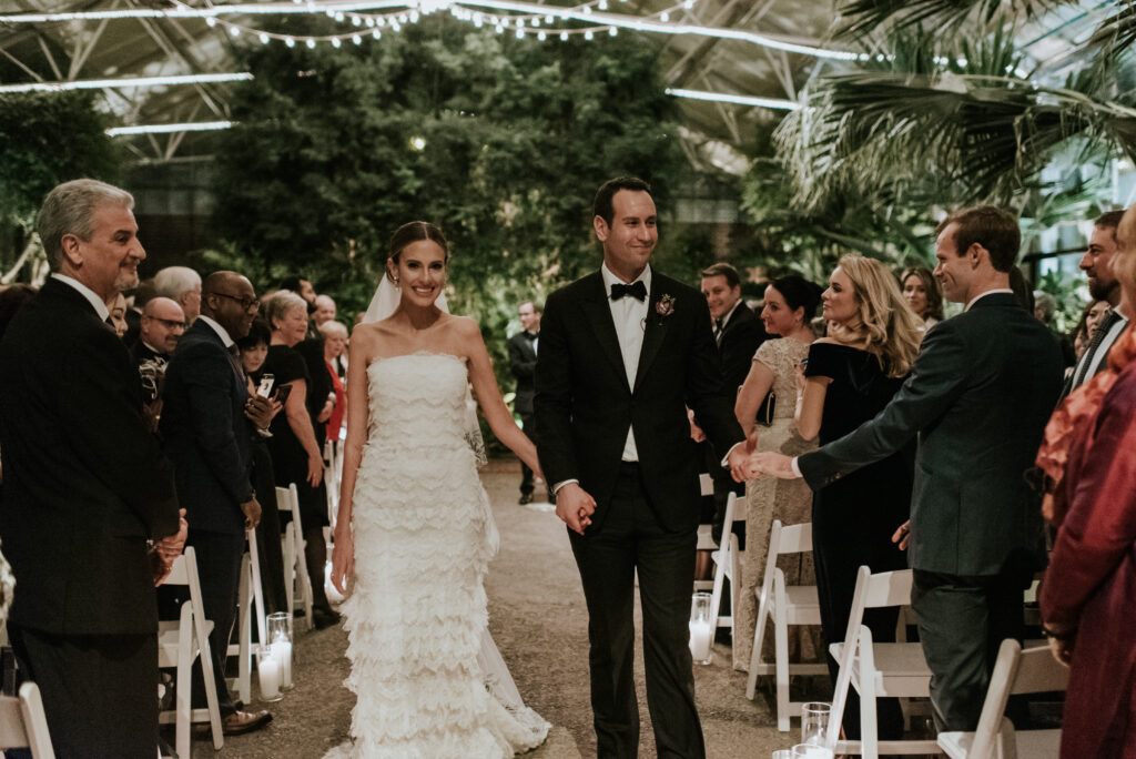 Christina and her husband at their wedding